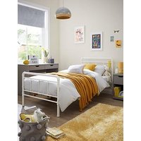 Very Home Freddie Children'S Metal Single Bed Frame With Mattress Options (Buy &Amp; Save!) - White - Bed Frame With Premium Mattress