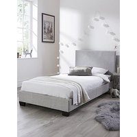 Very Home Riley Fabric Single Bed Frame With Mattress Options (Buy &Amp; Save!) - Bedframe + Standard Mattress