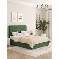 Aspire Zahra Velvet Ottoman Bedframe  - Bed Frame With Memory Mattress