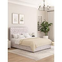 Aspire Zahra Mirazzi Velvet Ottoman Bed Frame  - Bed Frame Only