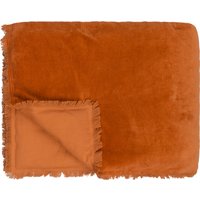 Yard Jaye Cotton Velvet Filled Bedspread - Rust - One Size