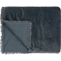 Yard Jaye Cotton Velvet Filled Bedspread - Dark Blue - One Size
