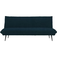 Duncan Fabric 3 Seater Bed With Black Legs In Cyan
