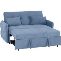 Canton Fabric Sofa Bed In Blue