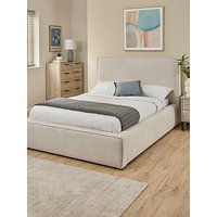 Very Home Langley Fabric Bed Frame With Mattress Options (Buy &Amp; Save!) - Natural - Bed Frame With Memory Mattress