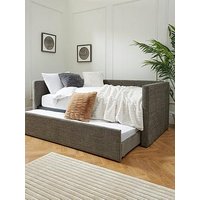 Very Home Newport Day Bed With Trundle With Mattress Options (Buy &Amp; Save!) - Fsc Certified - Bed With Fold-Away Trundle And 2 Memory Mattresses