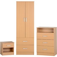 Pana Wooden Furniture Set With 2 Doors Wardrobe In Beech