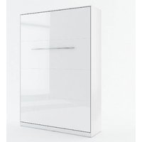 Cadott High Gloss Vertical Wall Double Bed In White
