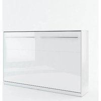 Cadott High Gloss Horizontal Wall Small Double Bed In White