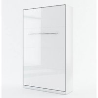 Cadott High Gloss Vertical Wall Small Double Bed In White