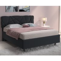 Poznan Fabric Ottoman Small Double Bed In Anthracite