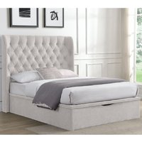 Colusa Fabric Ottoman Storage King Bed In Beige