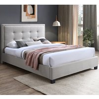 Galena Fabric King Size Bed In Bolero Natural