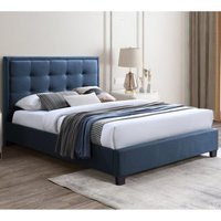 Galena Fabric King Size Bed In Bolero Steel Blue