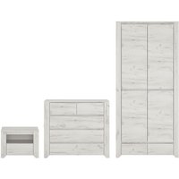 Alink Wooden Furniture Set With 2 Doors Wardrobe In white Oak